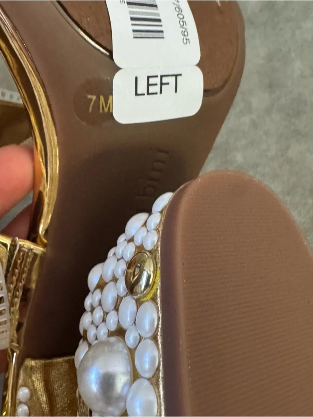 NWT Gianni Bini Penei Metallic Pearl Ornament
Detail Slide Sandals Sz 7 - Picture 8 of 8